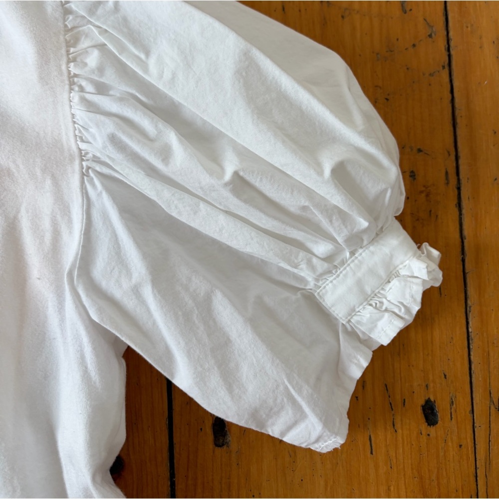 Women’s A.L.C. Cassandra White Puff Sleeve Tee Size Small - Picture 6 of 7